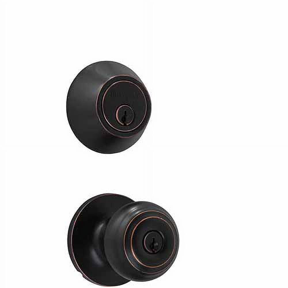 Honeywell Classic Knob Home Security Kit Door Lock, Oil-Rubbed Bronze