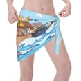 thumbnail image 3 of Disketp Animals On Noah'S Ark Floating Women Swimsuit Cover Up Short Chiffon Summer Beach Sarong Bikini Wrap Skirt Bathing Suit, 3 of 7