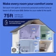 thumbnail image 3 of Della 35K BTU ODU 3 Zone (12K 12K 18K BTU) Cools Up to 2100 Sq.Ft, 22.5SEER2 208-230V Multi Zone, Works with Alexa and Wifi, Energy Efficient Mini Split Air Conditioner Pre-Charged Heat Pump Full Set, 3 of 7