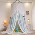 thumbnail image 5 of Luxurious Bed Canopy for Girls & Adults, Large Elegant Double Layer Bed Curtain Canopy Drapes, Round Dome Lace Princess Canopies Netting (Fresh), 5 of 16