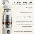 thumbnail image 3 of Portable Bottle Warmer for Baby – Fast Heating Milk Warmer for Travel, Breast Milk & Formula, 17oz Leak-Proof Stainless Steel, IPX6 Waterproof, Rechargeable with Long Battery Life with Cleaning Brush, 3 of 8
