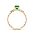 thumbnail image 2 of ANGARA Lab Grown Cushion Rectangular Emerald Butterfly Engagement Ring for Women in 14K Yellow Gold (Size-7x5mm) | May Birthstone, Anniversary, Jewelry Gift for Women | Lab-Grown Emerald Ring, 2 of 9