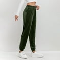 thumbnail image 5 of Levmjia Womens Casual Pants Velvet Solid Color Elastic Waist Stretch Comfortable With Pockets Soft Polyester Fabric For Home Sport And Travel All Season Wear, 5 of 6