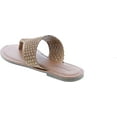 thumbnail image 3 of Pierre Dumas Women's Azaria-7 Vegan Leather Perforated Accents Flip-Flops Flats Sandals, 3 of 7