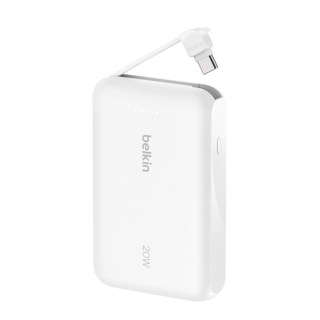 Power Bank Belkin 10k mAh- 20w USB C Integrado blanco