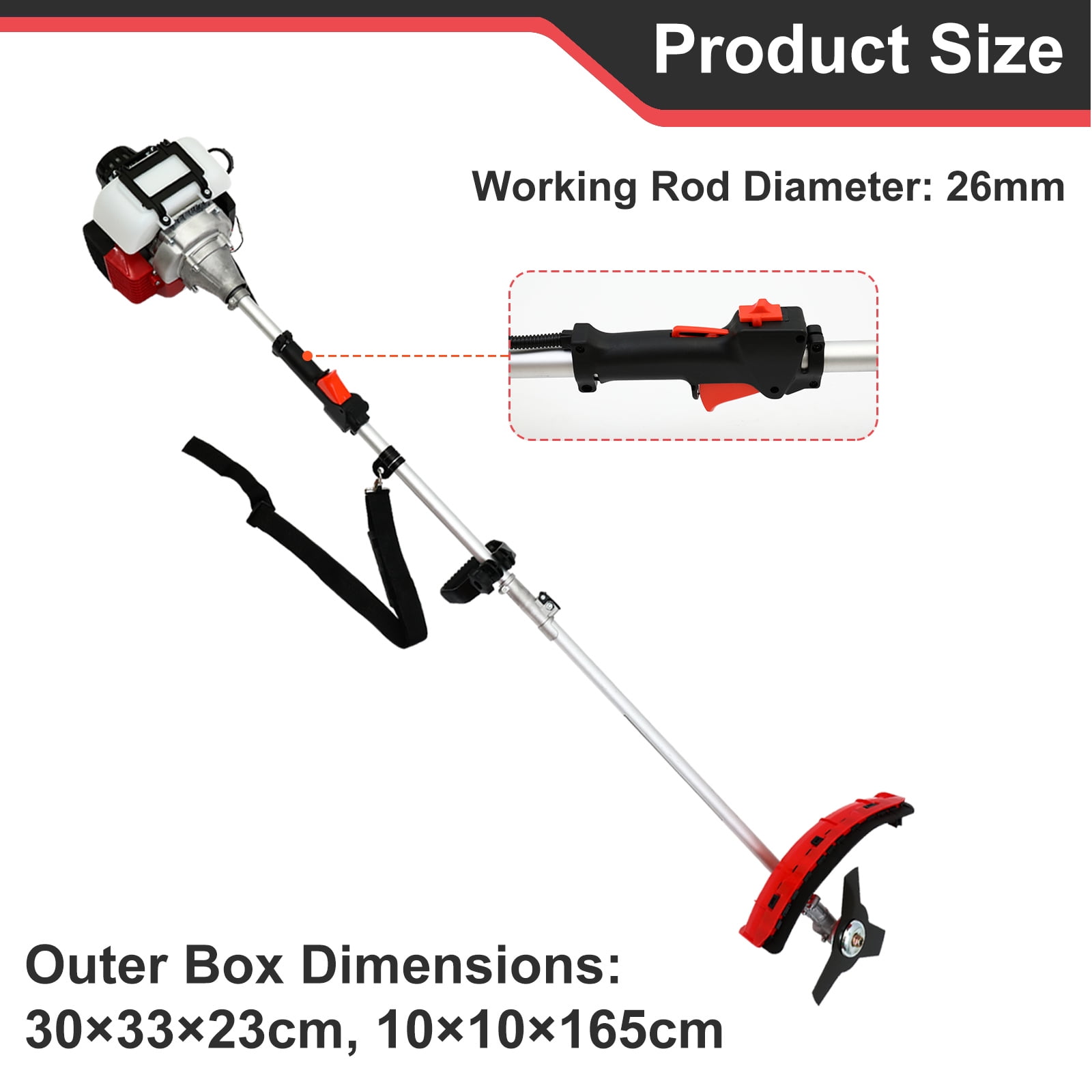BAOKALER 4-Cycle 31CC 19lb Gas String Trimmer, Weed Wacker and Weed Eaters for Lawns and Grass