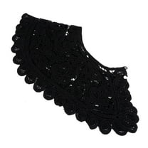 ORDDIART Black Shawl with Lace Collar, 1 Set, Size 23.6 x 6.7 Inches