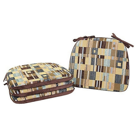 Better Homes and Gardens Block Chair Pad, Blue - Walmart.com