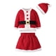 thumbnail image 1 of Ropa Para Niñas Bebés Traje Para Niños Pequeños Primavera Otoño Invierno Manga Larga Mirada De Papá Noel Ropa De Tres Piezas Para Niños Rojo Odeerbi  LM103-3386, 1 of 9