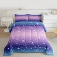 thumbnail image 2 of Castle Fairy Kids Glitter Print Twin Comforter Sets,Abstract Gradient Bedding Set, 2 of 8