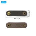 thumbnail image 2 of Uxcell Leather Cord Organizer Cable Straps, 6Pcs 8x2cm Cable Leather Clips USB Earphone Cord Management, Dark Brown, 2 of 6