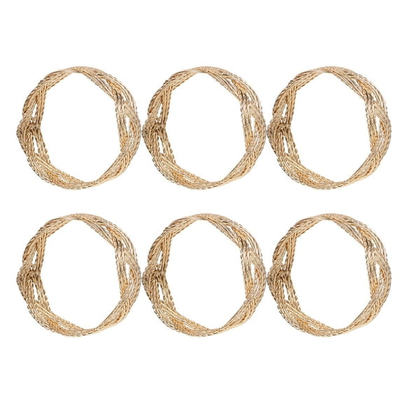 GOOHOCHY  6 Pcs Napkin Ring Serviette Dining Room Decor for Table Buckle Rings Napkins