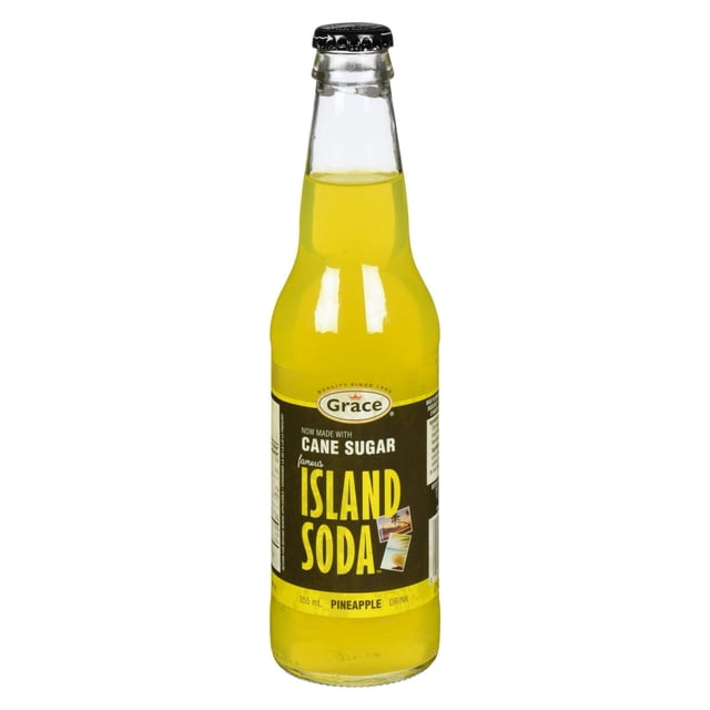 Boisson à l'ananas Island Soda de Grace, 355ml Bouteille