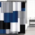 thumbnail image 2 of Cortina de ducha Awellife, moderna, para baño, color azul marino, para hombre, 2 of 7