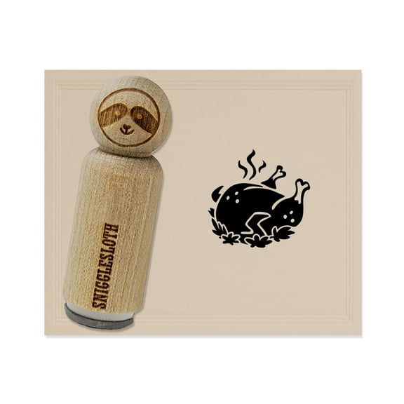 Delicious Turkey Dinner Thanksgiving Rubber Stamp for Scrapbooking Crafting Stamping - Mini 1/2 Inch