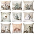 thumbnail image 4 of Funda de almohada navideña de 45 cm, funda de cojín, adornos navideños para el hogar, regalo de adorno navideño 2024, Navidad, feliz año nuevo 2025, 4 of 5