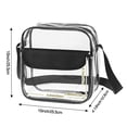 thumbnail image 7 of Clear Bag Stadium Approved for Women,Crossbody Bag Purse Shoulder Bags with Front Pocket and Adjustable Strap for Concerts Festival Sports Events,Clear, 7 of 7