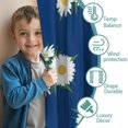 thumbnail image 3 of Blackout Kids Curtains,Navy Daisy Flower White Blooms Pattern Childrens Insulated Curtains Set Of 2,Bedroom Essentials,Toddler Room Decor 42"x63", 3 of 5