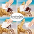 thumbnail image 5 of Vinyl Fitted Tablecloth Elastic Edge Design Heavy Duty Starfish Ocean Conch Table Cover Waterproof Oil-Proof PVC Table Cloth Stain-Resistant Wipeable for Round Table Diameter, 5 of 7