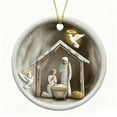 thumbnail image 3 of Eoozwa 5 Packs Nativity Scene Ornament 8cm Round Acrylic Hanging Decor with Religious Christmas Theme for Tree Window Wall Decoration Holiday Home Church Nativity, 3 of 5