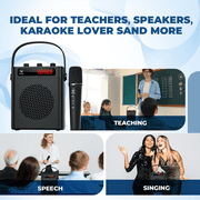 HW HAOWORKS Voice Amplifier with Wireless Microphone & Speaker - Portable Bluetooth PA System with Handheld Mic, 30W Ultra-Light Rechargeable Megaphone for Teachers, Speech & Outdoor Events - S93 Pro
