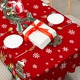 thumbnail image 3 of Christmas Tablecloth 60 x 102 Inch Red Snowman Snowflake Table Cover Seasonal Rectangle Winter Farmhouse Table Cloth, 3 of 6
