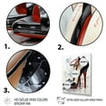 thumbnail image 3 of Designart "Black And Red High Heels Euphony II" Fashion Canvas Wall Art, 3 of 5