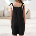 thumbnail image 5 of XXWXYD Girls Jumpsuit Sleeveless Adjustable Lace Trim Shoulder Strap Shorts with Pockets, Casual Romper for Spring Summer Fall, 5 of 8