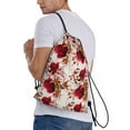 thumbnail image 4 of Yiaed Lilies Flowers Print Drawstring Bags Drawstring Backpack Bulk String Back Pack Gym Sport Bag-Small, 4 of 5