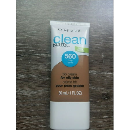 Covergirl Clean Matte BB Cream 560 Deep, For Oily (Best Drugstore Bb Cream For Oily Skin 2019)