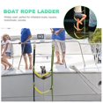 thumbnail image 3 of Escalera de cuerda para bote de 3/4/5 escalones Escalera de baño blanda Escalera de cuerda plegable para kayak Ca PJU, 3 of 5