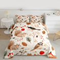 thumbnail image 2 of Castle Fairy Kawaii Animal Squirrel Bedding Comforter Set 2pcs for Female Men Women,Christmas Red Sparrow Twin Comforter Sets Microfiber,Happy New Year Breathable Bedding Set,Super Cozy Room Decor, 2 of 8
