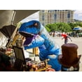 thumbnail image 3 of Disfraz inflable de dinosaurio Piamif para adulto, T-Rex, azul, Halloween, 3 of 7