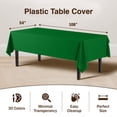 thumbnail image 3 of Mantel exquisito de plástico de primera calidad, 137 cm x 274 cm, verde esmeralda, 3 of 7