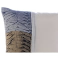 thumbnail image 2 of The HomeCentric Pillow Cover Ivory Pillow Shams Textured Pintucks Pillow Shams Pack of 2 24x24 inch (60x60 cm) Pillow Sham Square Silk Pillow Shams Pillow Shams Striped - Grey & Earthy Green Waves, 2 of 3