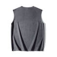thumbnail image 4 of Men's Faux Suede Leather Sleeveless Tank Tops Gym Muscle Acid Wash Workout Tees Cut off Loose Fit Athletic T-Shirts Big and Tall Size M-5XL Dark Gray, 4 of 5