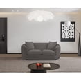 thumbnail image 2 of Meridian Furniture Penelope Grey Chenille Fabric Loveseat, 2 of 15