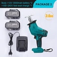 thumbnail image 3 of Cordless Electric Saw Reciprocating Saw Battery Tool Metal Wood Cutting Machine Tool Variable Speed For 18V Battery, 3 of 7