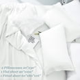 thumbnail image 3 of LBRO2M Bed Sheets Set, 1800 Series Hotel Luxury Double Brushed Soft Microfiber Sheets, Deep Pocket 4-Piece, Queen, White, 3 of 8