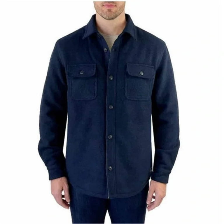 Jachs New York Men's Wool Blend Sherpa Lined Shirt Jacket (Green