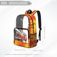 thumbnail image 7 of Xoenoiee Fire Fighting Truck Print 17 Inch Backpack for Kids Boys 17 Inch Clear Backpacks Transparent Large Schoolbag PVC See Through Bookbag Rucksack Satchel for Kindergarten Primary Student, 7 of 7