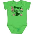 thumbnail image 3 of Inktastic Happy Birthday, Mom Pink Flowers Boys or Girls Baby Bodysuit, 3 of 5