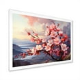 thumbnail image 5 of Designart "Sunset Amid Apple Blossom" Apple Blossom Picture Framed Wall Art Living Room, 5 of 5