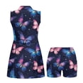 thumbnail image 4 of Yuyamidu Colorful Butterfly Golf Dress for Women Size L Half Zipper Golf Outfit with Built-in Shorts Tennis Dress Breathable Workout Dresses for Workout Exercise, 4 of 7