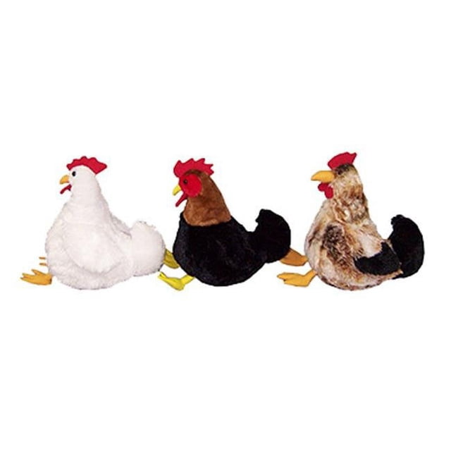 Hugfun 186355-357 Poulet en Peluche 12 Po. - Lot de 12