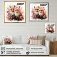 thumbnail image 4 of Designart "Fox's Graceful Forest Florals I" Animals Framed Wall Art - Traditional Pink Fox Hallway Framed Wall Art Decor, 4 of 6