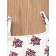 thumbnail image 4 of Franhais Baby Girls Romper, Sleeveless Star Striped Print Independent Day Casual Party Street Spring Summer Long Jumpsuit, 4 of 8