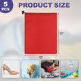 thumbnail image 2 of 5Pcs 210D Polyester Drawstring Bag with Toggle, 10 x 12 Inch Waterproof Travel Storage Foldable Stuff Sack Cinch for Gym Hiking Yoga Clothes Organizer, Red, 2 of 5