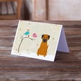 thumbnail image 2 of Christmas Presents between Friends Border Terrier Greeting Cards and Envelopes Pack of 8, 2 of 2