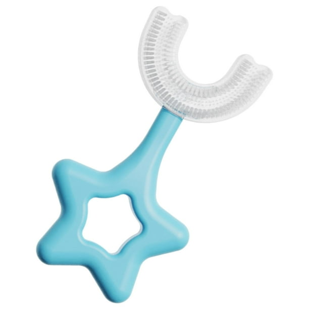 Niño Bebé Infantil Cepillo de dientes con cabezal de cepillo Lindo Fácil de agarrar de 2 a 6 años Azul Yuyangstore cepillo de dientes manual